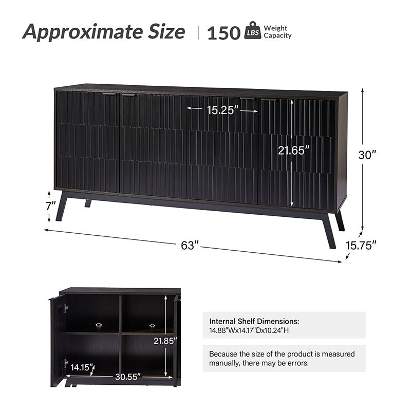 Dietmar 63"Wide 4 door Sideboard