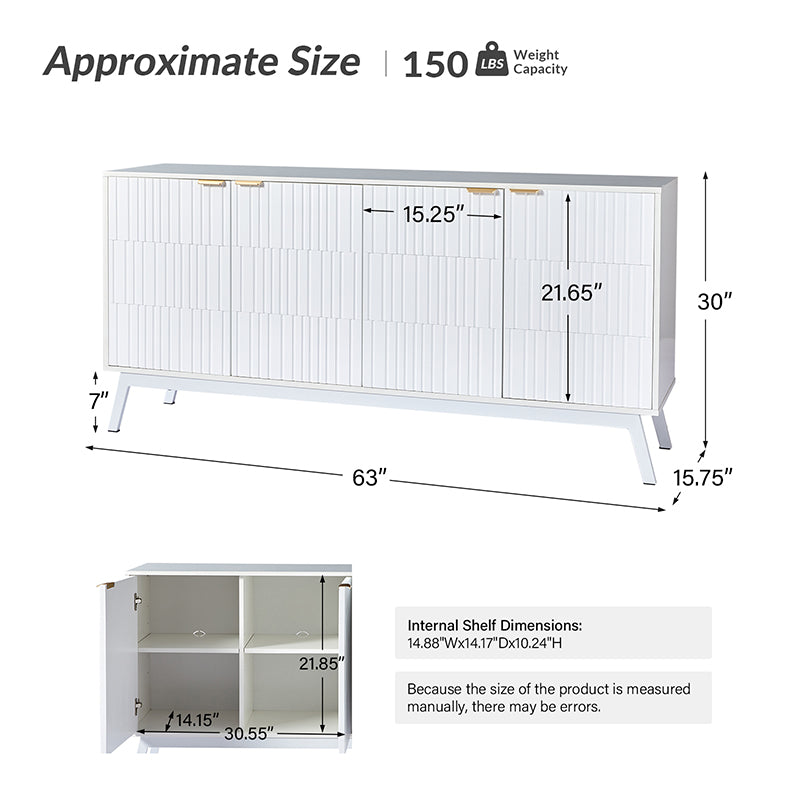 Dietmar 63"Wide 4 door Sideboard