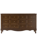 Antique-Inspired 4-Door Sideboard Cabinet - Decorative Drawer Illusion