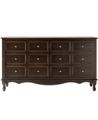 Antique-Inspired 4-Door Sideboard Cabinet - Decorative Drawer Illusion