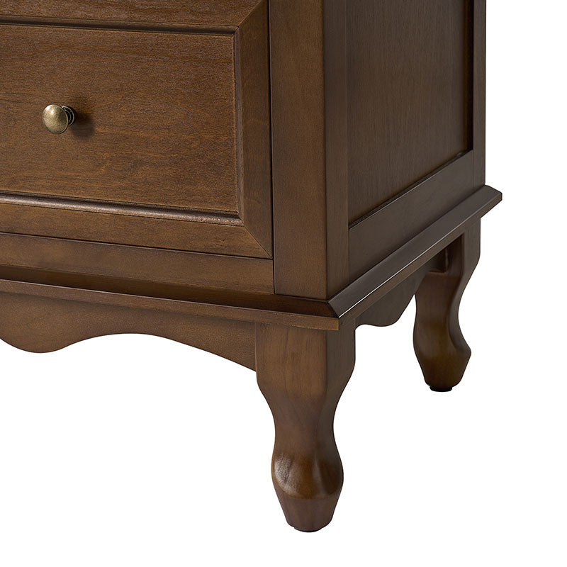 Antique-Inspired 4-Door Sideboard Cabinet - Decorative Drawer Illusion