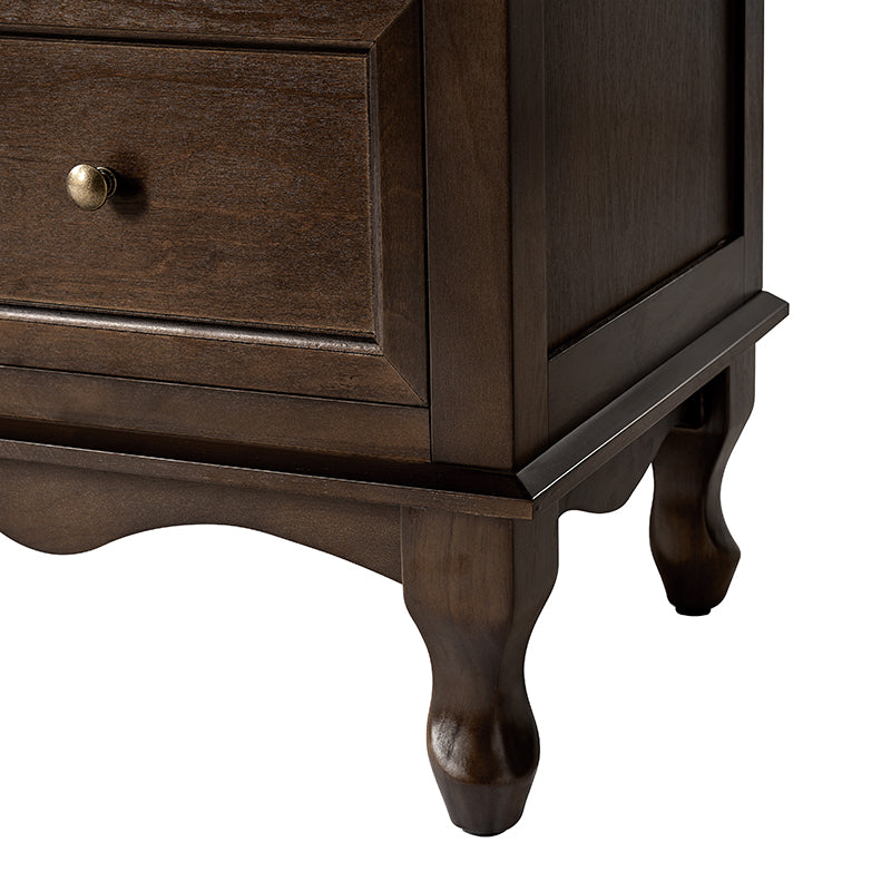 Antique-Inspired 4-Door Sideboard Cabinet - Decorative Drawer Illusion