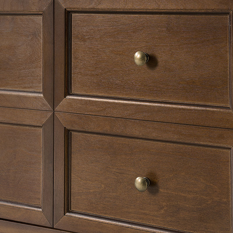 Antique-Inspired 4-Door Sideboard Cabinet - Decorative Drawer Illusion