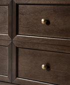 Antique-Inspired 4-Door Sideboard Cabinet - Decorative Drawer Illusion