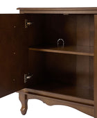 Antique-Inspired 4-Door Sideboard Cabinet - Decorative Drawer Illusion