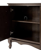 Antique-Inspired 4-Door Sideboard Cabinet - Decorative Drawer Illusion