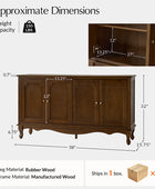 4-Door Vintage Sideboard with Storage & Media