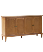 Jane Wood Veneer Sideboard with Adjustable Shelves, Available in 2-Door or 4-Door Options