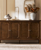 Jane Wood Veneer Sideboard with Adjustable Shelves, Available in 2-Door or 4-Door Options