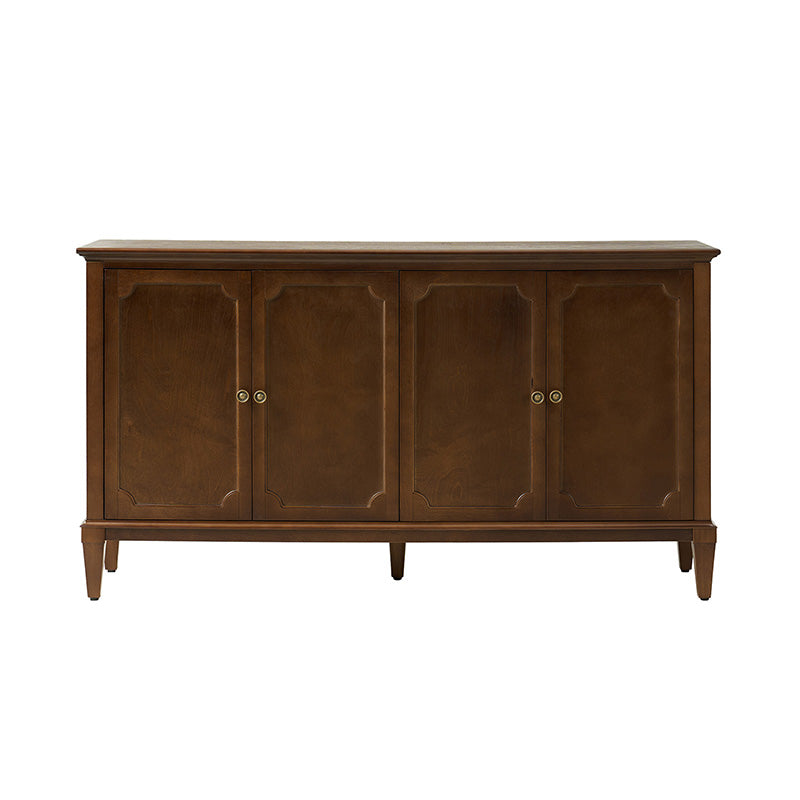 Jane Wood Veneer Sideboard with Adjustable Shelves, Available in 2-Door or 4-Door Options