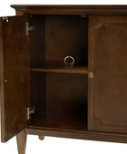 Jane Wood Veneer Sideboard with Adjustable Shelves, Available in 2-Door or 4-Door Options