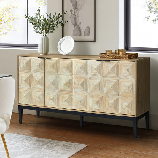 Kamu 60" Wide 4-Door Modern Style Sideboard