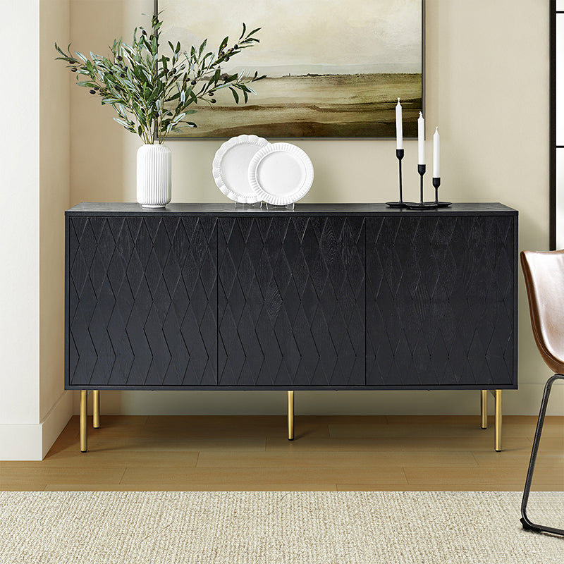 Jakob 3-Door Modern Sideboard with Adjustable Shelves