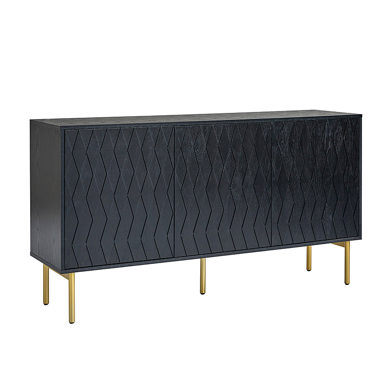 Jakob 3-Door Modern Sideboard with Adjustable Shelves