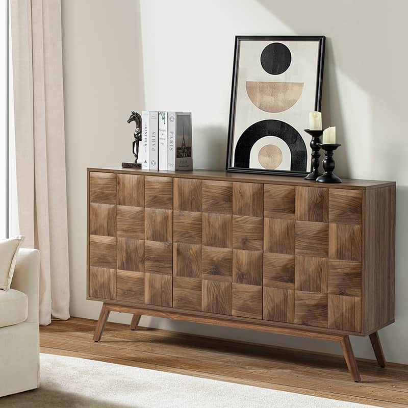 Werner Mid-century Modern Sideboard with Cable Management