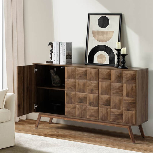 Werner Mid-century Modern Sideboard with Cable Management