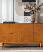 Alee 58 Inches Wide Mid-Century Modern 4-Door Sideboard With Adjustable Shelves