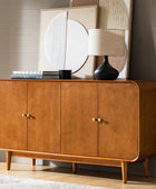 Alee 58 Inches Wide Mid-Century Modern 4-Door Sideboard With Adjustable Shelves