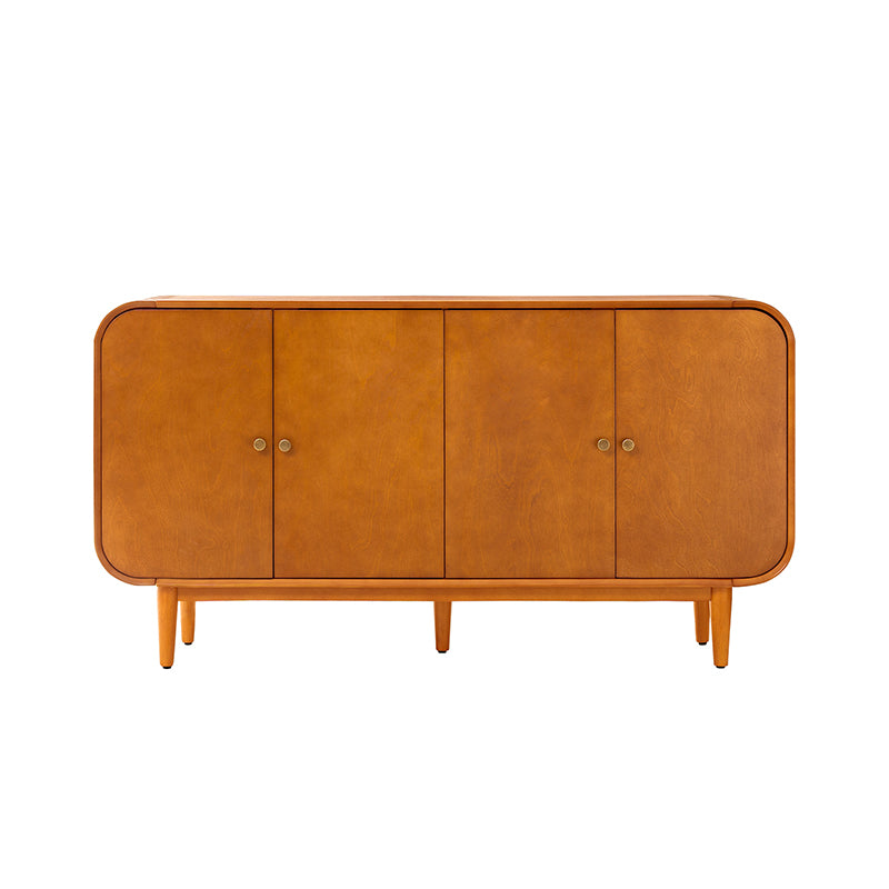 Alee 58 Inches Wide Mid-Century Modern 4-Door Sideboard With Adjustable Shelves