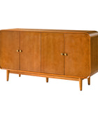 Alee 58 Inches Wide Mid-Century Modern 4-Door Sideboard With Adjustable Shelves