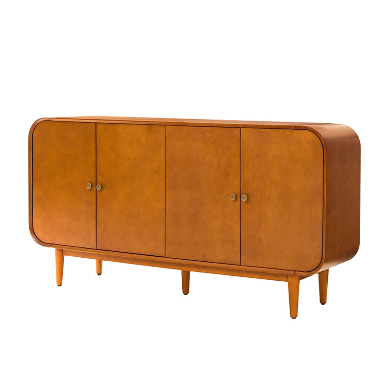 Alee 58 Inches Wide Mid-Century Modern 4-Door Sideboard With Adjustable Shelves
