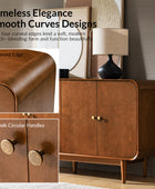 Alee 58 Inches Wide Mid-Century Modern 4-Door Sideboard With Adjustable Shelves