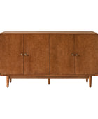 Alee 58 Inches Wide Mid-Century Modern 4-Door Sideboard With Adjustable Shelves