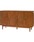 Alee 58 Inches Wide Mid-Century Modern 4-Door Sideboard With Adjustable Shelves