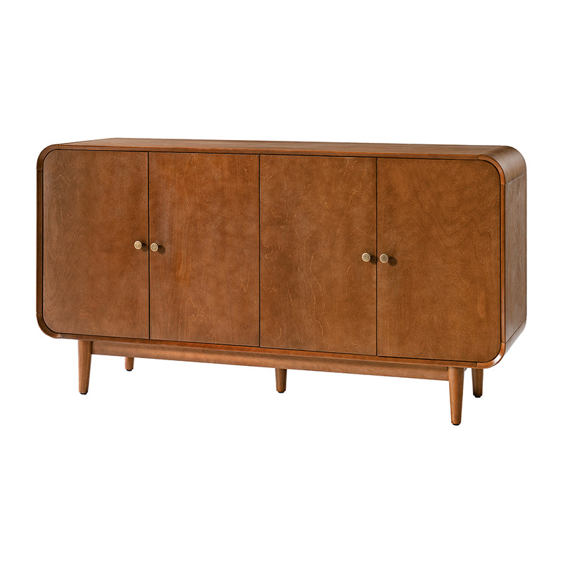 Alee 58 Inches Wide Mid-Century Modern 4-Door Sideboard With Adjustable Shelves