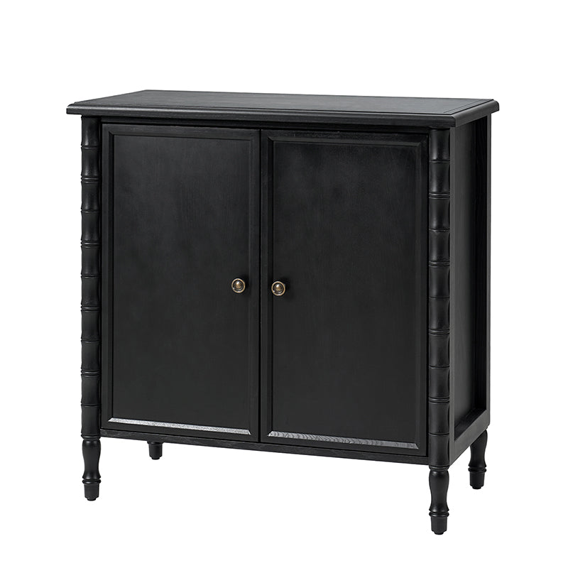 Deb 32" Wood Veneer Accent Cabinet with Adjustable Shelves, Modern Transitional Style