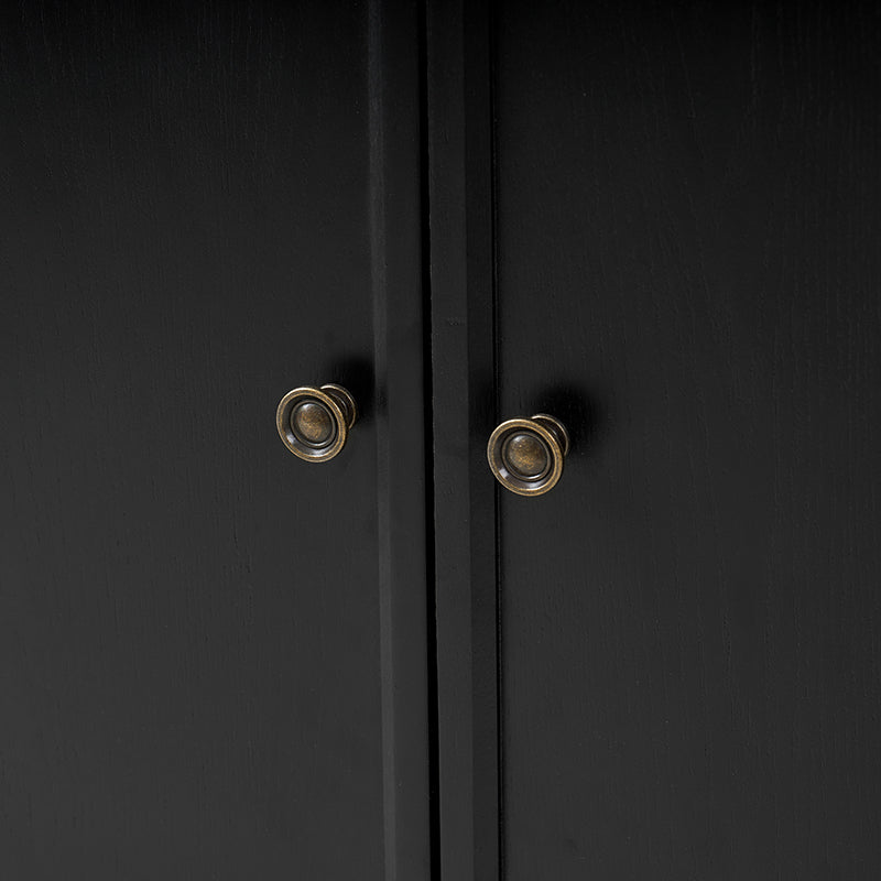 Deb 32" Wood Veneer Accent Cabinet with Adjustable Shelves, Modern Transitional Style