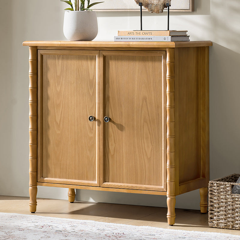 Deb 32" Wood Veneer Accent Cabinet with Adjustable Shelves, Modern Transitional Style