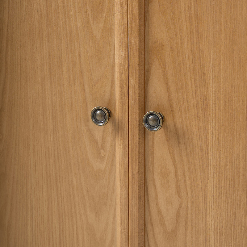 Deb 32" Wood Veneer Accent Cabinet with Adjustable Shelves, Modern Transitional Style