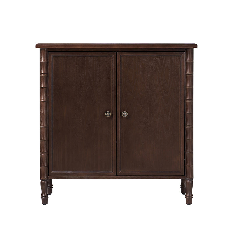Deb 32" Wood Veneer Accent Cabinet with Adjustable Shelves, Modern Transitional Style