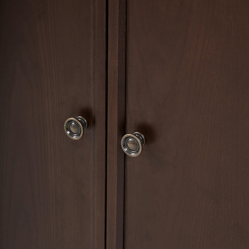 Deb 32" Wood Veneer Accent Cabinet with Adjustable Shelves, Modern Transitional Style