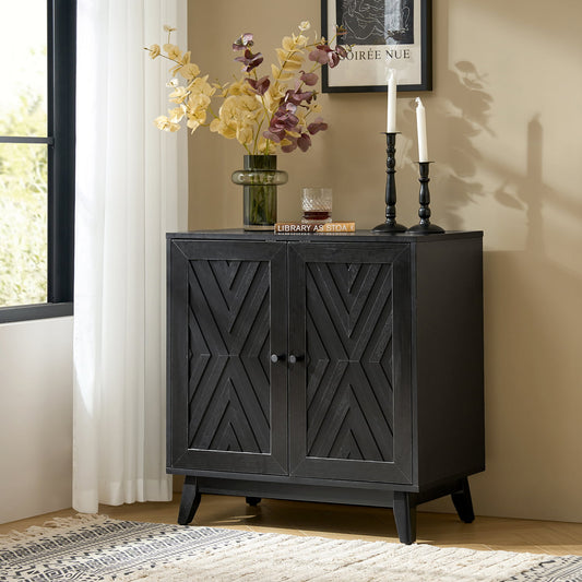 Livius 30" Tall 2-Door Mid-century Modern Accent Cabinet