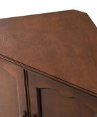 Hagen Traditional 2-Door Corner Cabinet – 30″ H Classic Wood Storage Cabinet with Decorative Molding