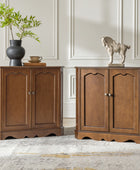 Hagen Traditional 2-Door Corner Cabinet – 30″ H Classic Wood Storage Cabinet with Decorative Molding