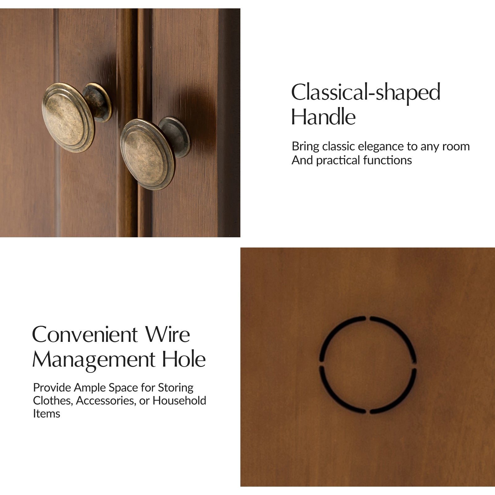 Hagen Traditional 2-Door Corner Cabinet – 30″ H Classic Wood Storage Cabinet with Decorative Molding