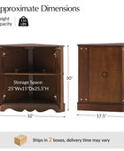 Hagen Traditional 2-Door Corner Cabinet – 30″ H Classic Wood Storage Cabinet with Decorative Molding