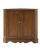Hagen Traditional 2-Door Corner Cabinet – 30″ H Classic Wood Storage Cabinet with Decorative Molding