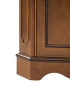 Hagen Traditional 2-Door Corner Cabinet – 30″ H Classic Wood Storage Cabinet with Decorative Molding
