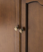 Hagen Traditional 2-Door Corner Cabinet – 30″ H Classic Wood Storage Cabinet with Decorative Molding