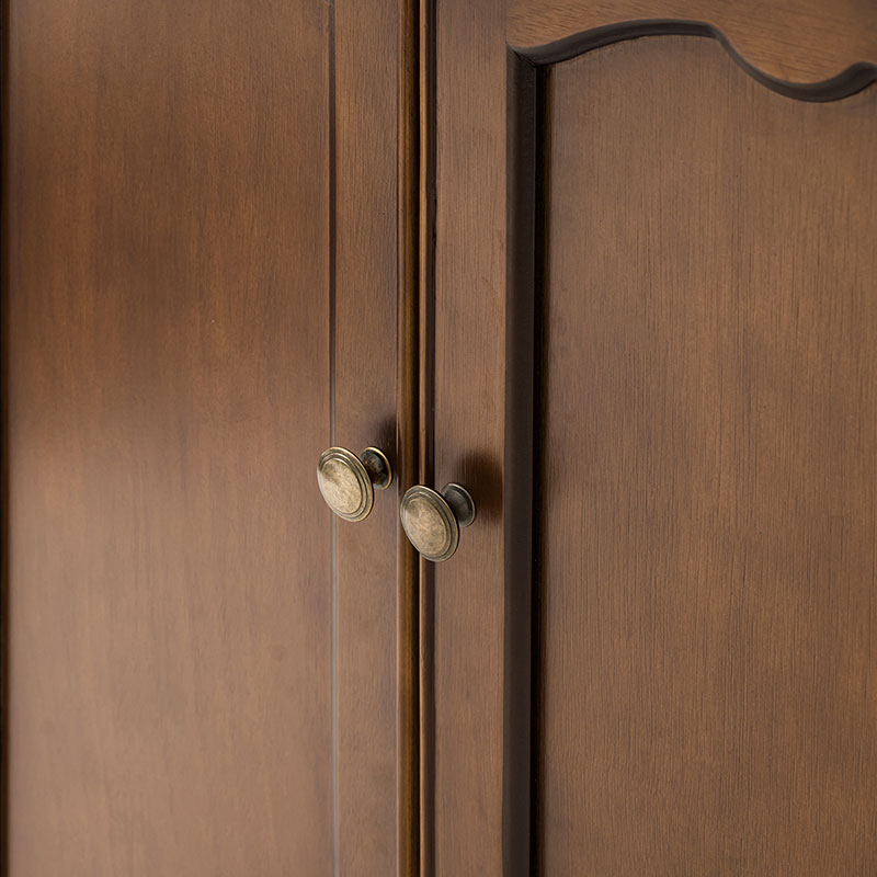 Hagen Traditional 2-Door Corner Cabinet – 30″ H Classic Wood Storage Cabinet with Decorative Molding