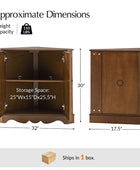 Hagen Traditional 2-Door Corner Cabinet – 30″ H Classic Wood Storage Cabinet with Decorative Molding