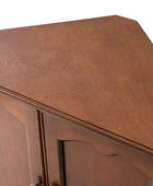 Hagen Traditional 2-Door Corner Cabinet – 30″ H Classic Wood Storage Cabinet with Decorative Molding