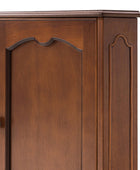 Hagen Traditional 2-Door Corner Cabinet – 30″ H Classic Wood Storage Cabinet with Decorative Molding