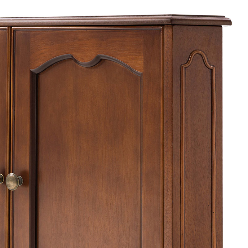 Hagen Traditional 2-Door Corner Cabinet – 30″ H Classic Wood Storage Cabinet with Decorative Molding