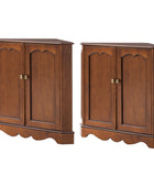 Hagen Traditional 2-Door Corner Cabinet – 30″ H Classic Wood Storage Cabinet with Decorative Molding