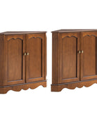 Hagen Traditional 2-Door Corner Cabinet – 30″ H Classic Wood Storage Cabinet with Decorative Molding